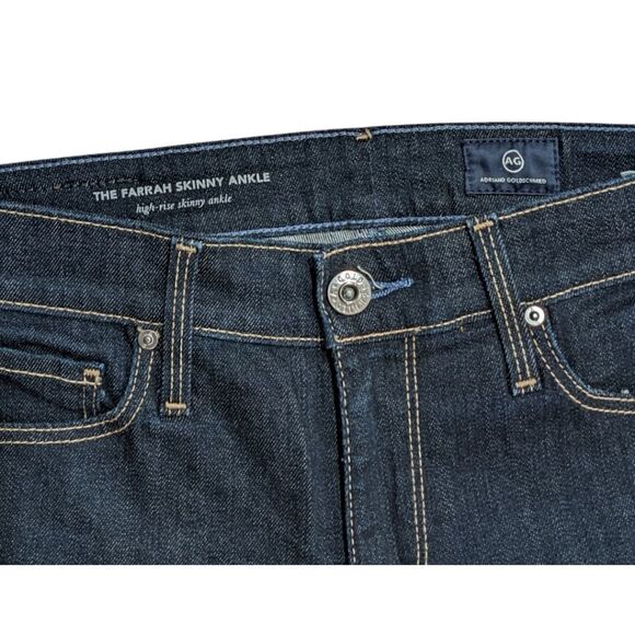 AG Adriano Goldschmied Women's The Farrah Skinny Ankle High Rise Denim Size 25R - Picture 3 of 5